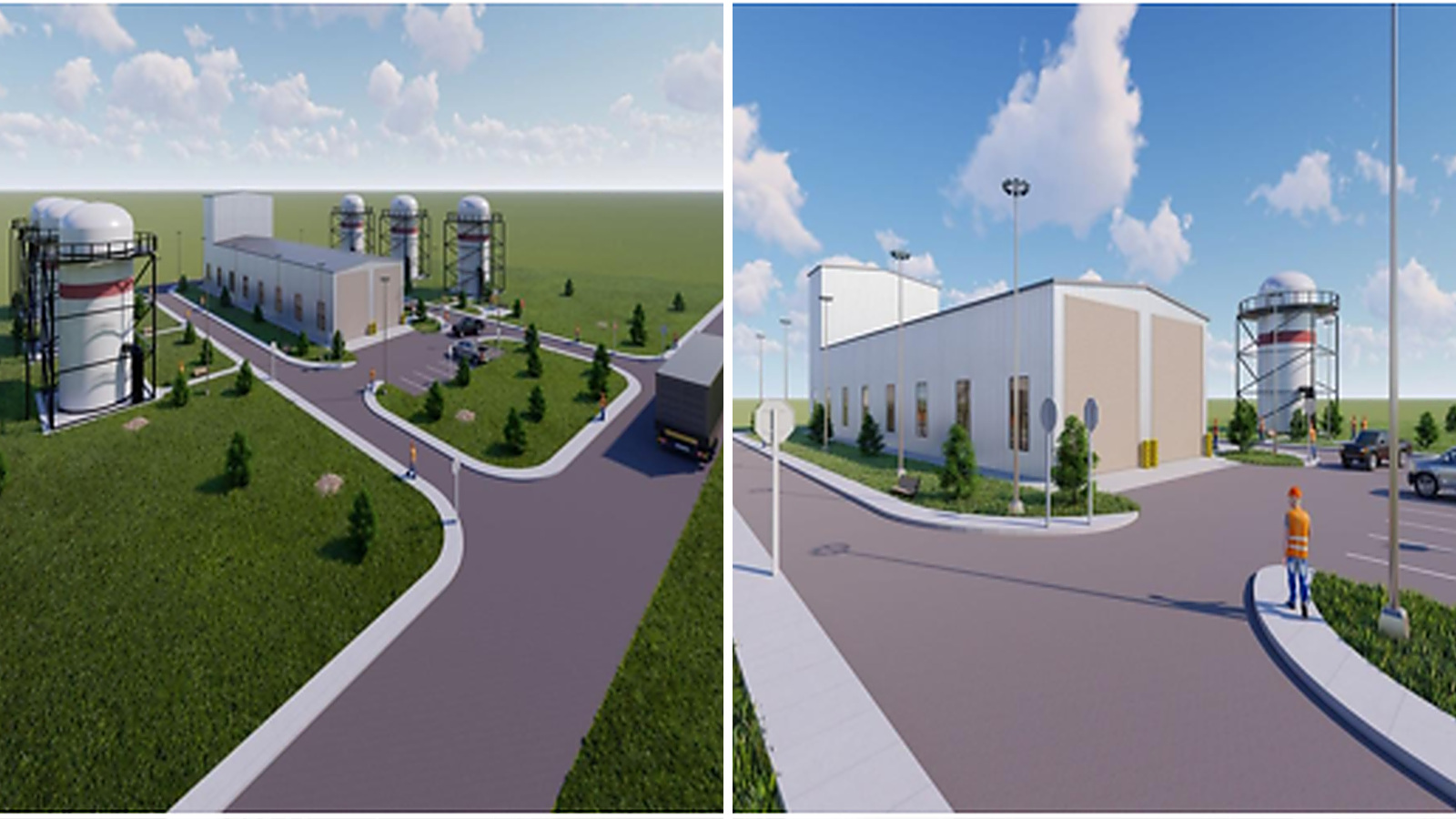 Waste oil recycling plant architectural design by Khan Taichu